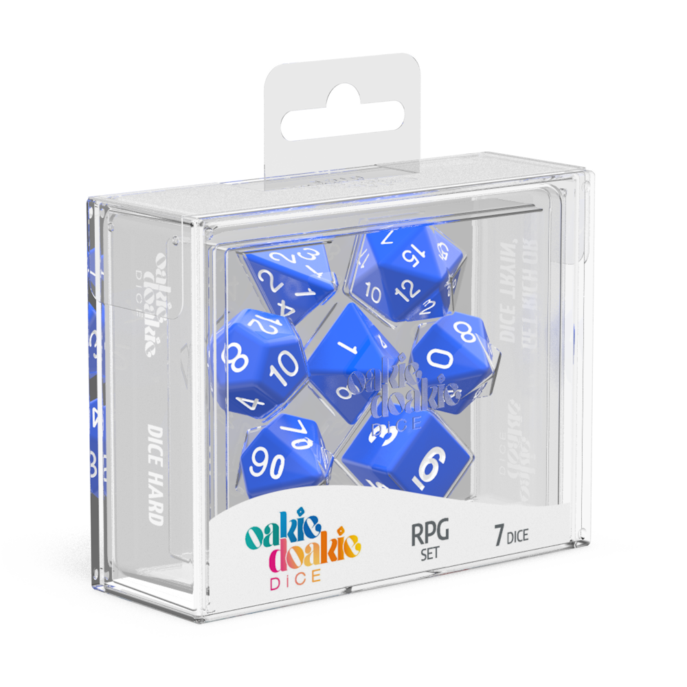 Oakie Doakie Dice - RPG Set Solid Blue (7) - Good Games