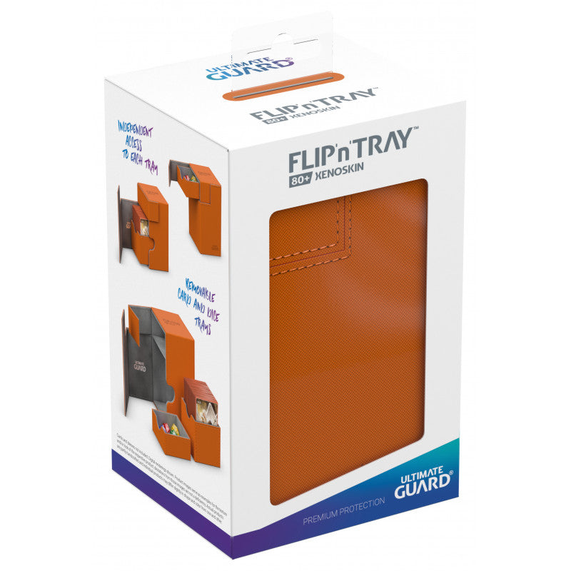 Ultimate Guard - Flip N Tray Deck Case 100+ Standard Size Xenoskin Orange - Good Games