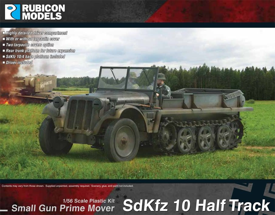 Rubicon Models Sdkfz 10 Half Track Small Gun Prime Mover - Good Games