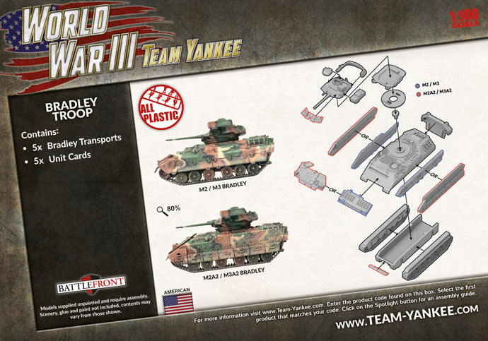 Team Yankee: M2 or M3 Bradley Troop (x5 Plastic) - Good Games