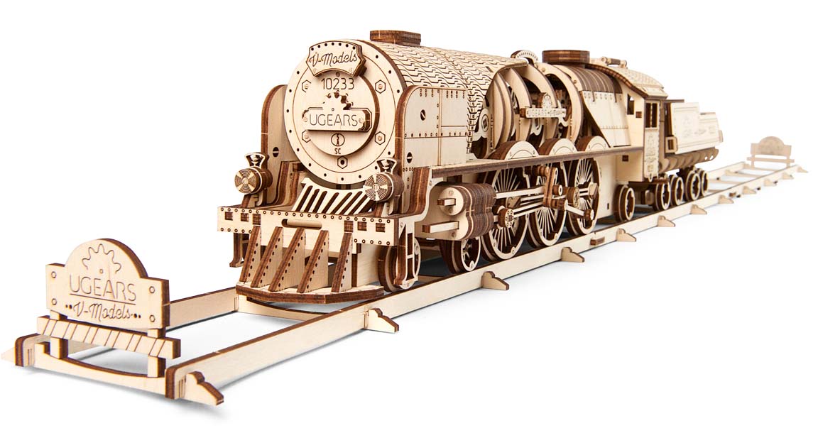 Ugears - V-Express Steam Train With Tender - Good Games
