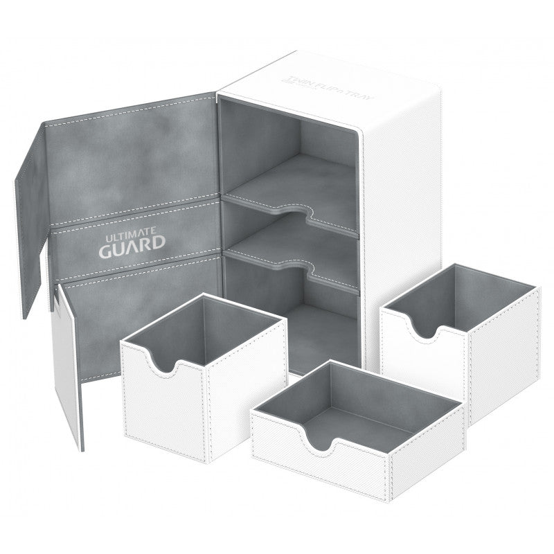 Ultimate Guard - Twin Flip N Tray Deck Case 160+ Standard Size Xenoskin White - Good Games