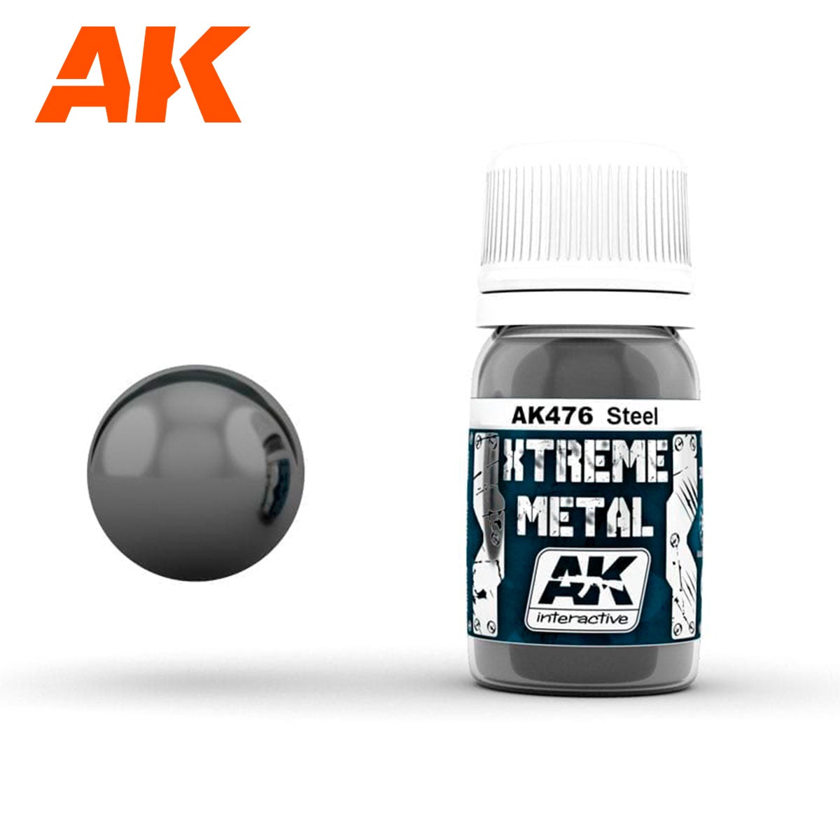 AK Interactive Metallics - Xtreme Metal Steel 30ml - Good Games