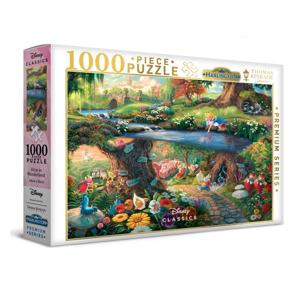 Harlington - Thomas Kinkade Disney Alice in Wonderland 1000 Piece Jigsaw - Good Games