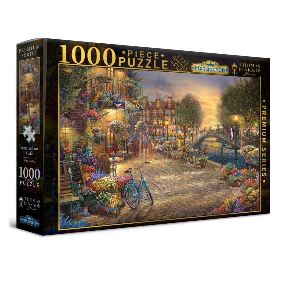Harlington - Thomas Kinkade Amsterdam Cafe 1000 Piece Jigsaw - Good Games