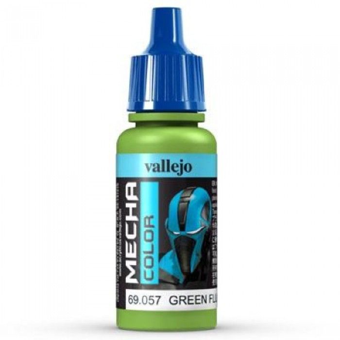 Vallejo Mecha Colour - Green Fluorescent 17ml Acrylic Paint (AV69057) - Good Games