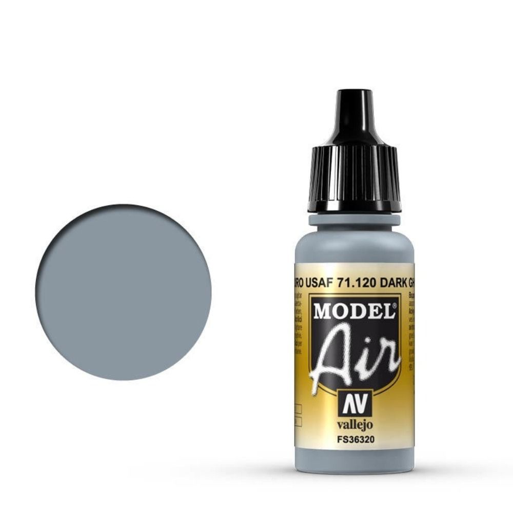 Vallejo Model Air - Dark Ghost Gray 17ml Acrylic Paint (AV71120) - Good Games