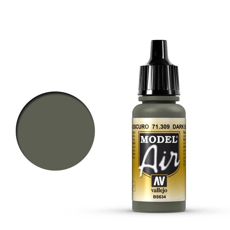 Vallejo Model Air - Dark Slate Grey 17ml Acrylic Paint (AV71309) - Good Games