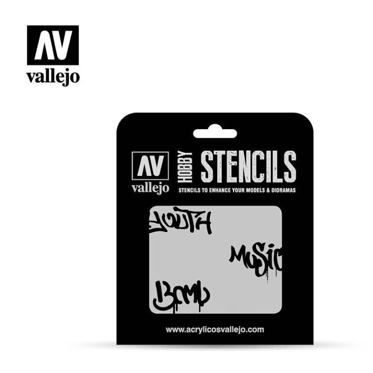 Vallejo Hobby Stencils - Street Art Number 1 - Good Games