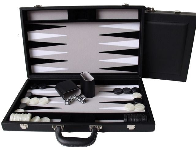Dal Rossi - Backgammon Black PU Leather 18 - Good Games