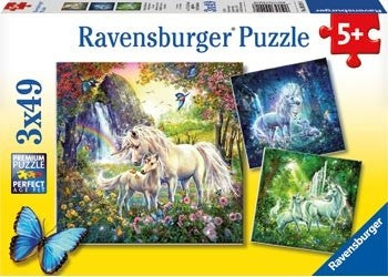 Ravensburger - Beautiful Unicorns - 3x49 Piece Jigsaw - Good Games