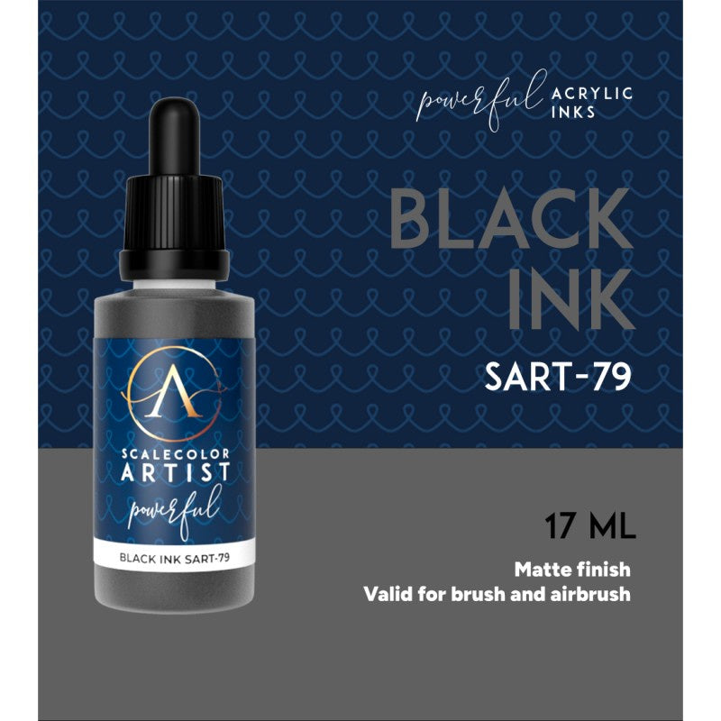 Scale 75 Scalecolor Artist Black Ink 20ml - Good Games