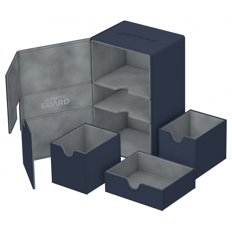 Ultimate Guard - Twin Flip N Tray Deck Case 160+ Standard Size Xenoskin Blue - Good Games