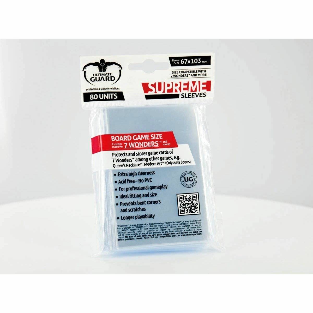 Ultimate Guard Supreme Sleeves For Board Game Cards (80) - Good Games