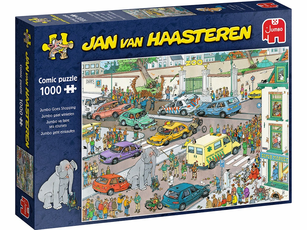 Jan Van Haasteren - Goes Shopping 1000 Piece Jigsaw - Good Games