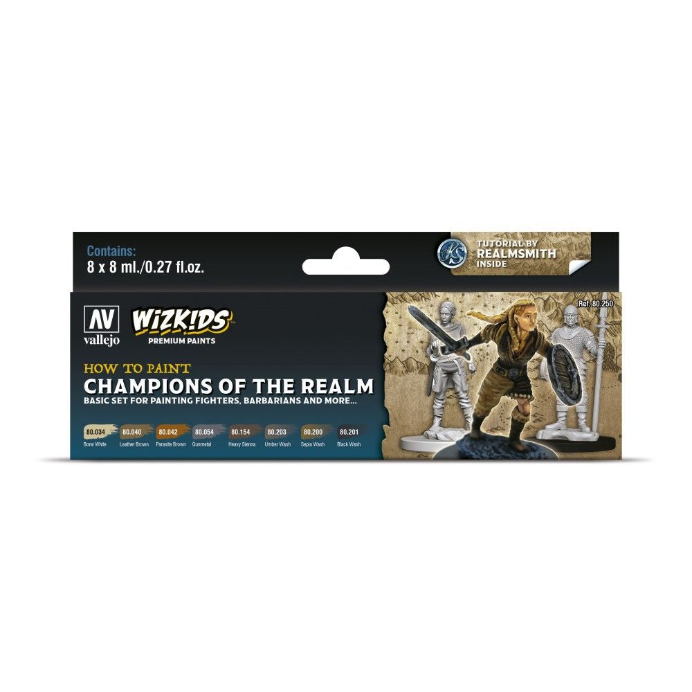 Wizkids Premium Paint Set by Vallejo: Champions of the Realm - Good Games