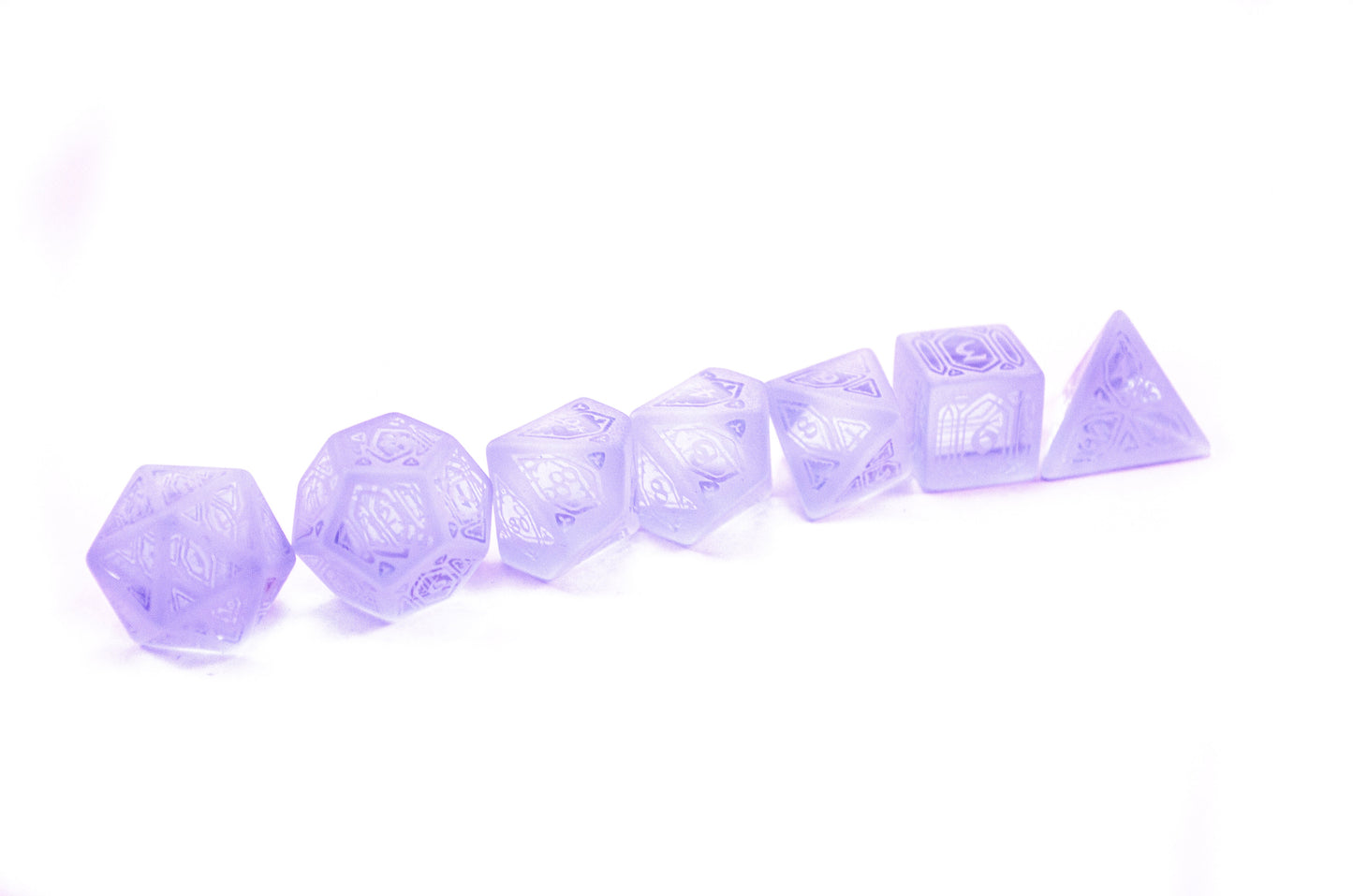 Level Up Dice - Gothic Cathedral Colour Infused Crown Crystal (Violet) - Good Games