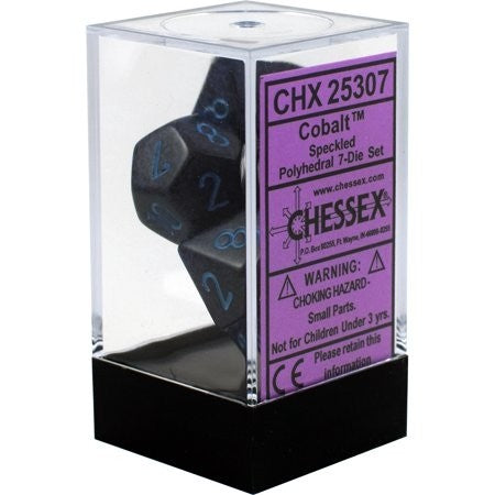 Chessex - Speckled Polyhedral 7-Die Set - Cobalt (CHX25307) - Good Games