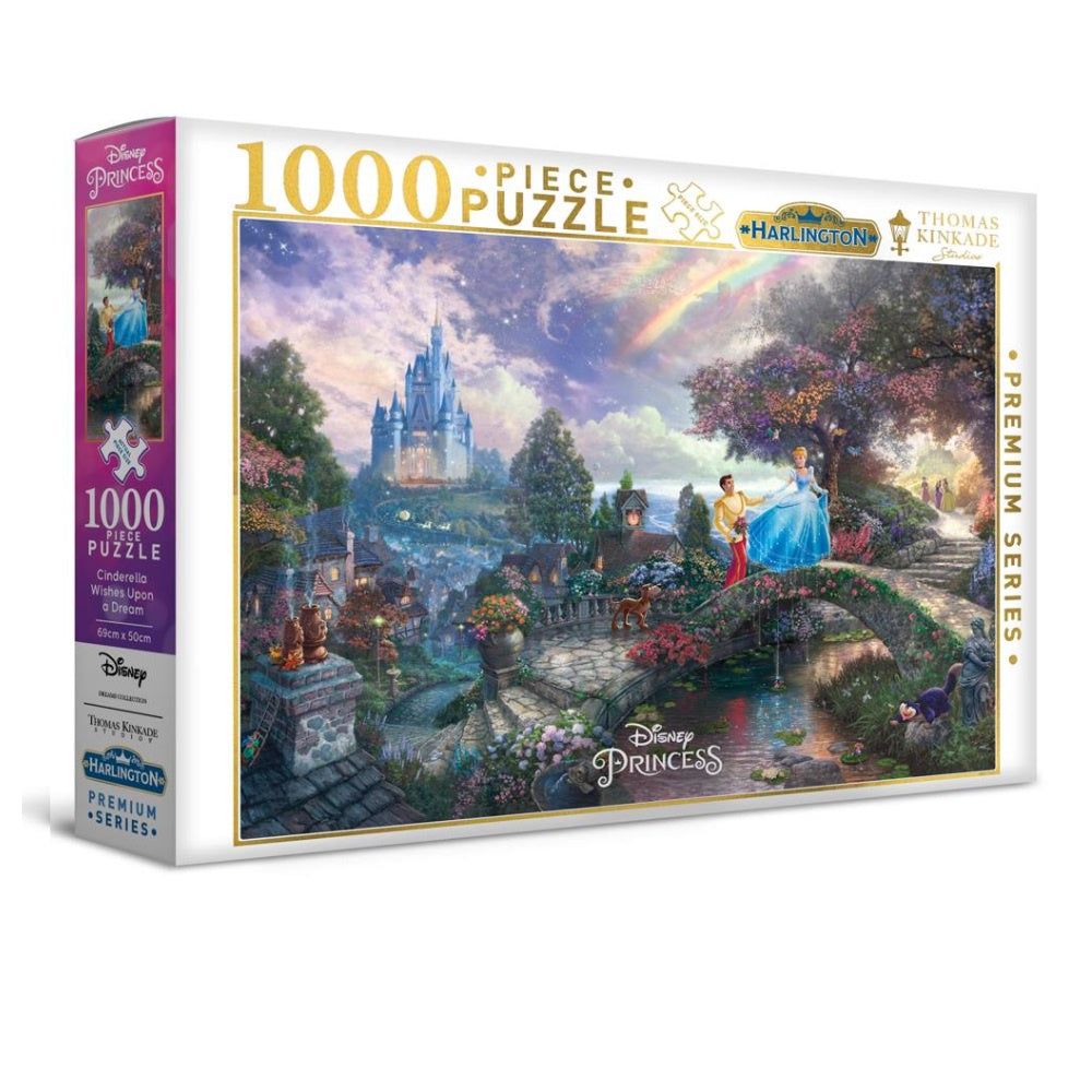 Harlington - Thomas Kinkade Disney Cinderella Wishes Upon a Dream 1000 Piece Jigsaw - Good Games