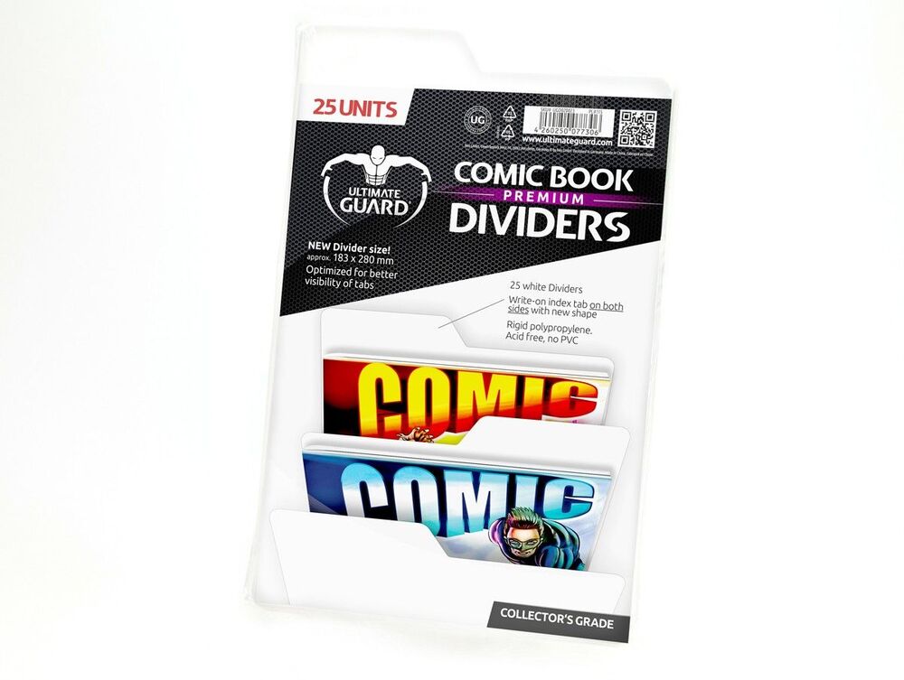 Ultimate Guard: Comic Book Dividers – Premium – White - Good Games