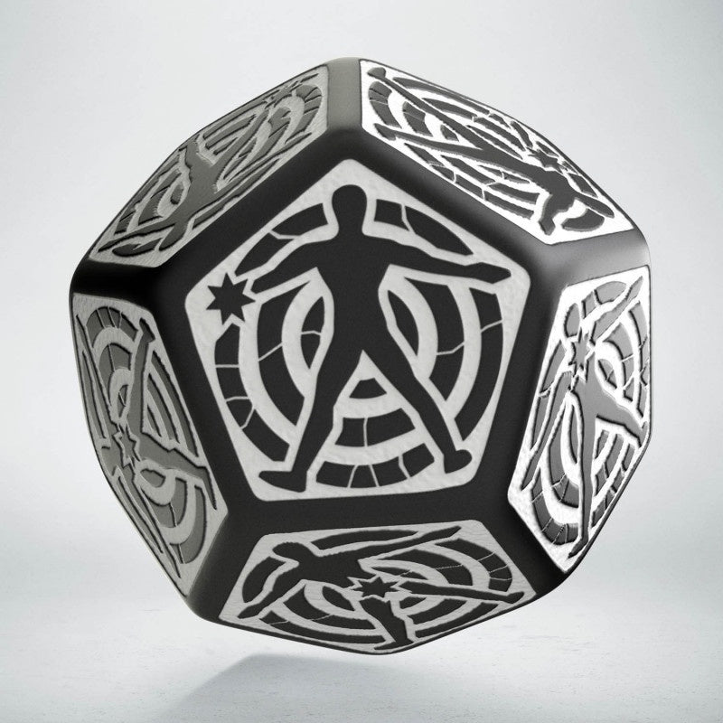 Q Workshop - D12 hit Location White and Black Die - Good Games