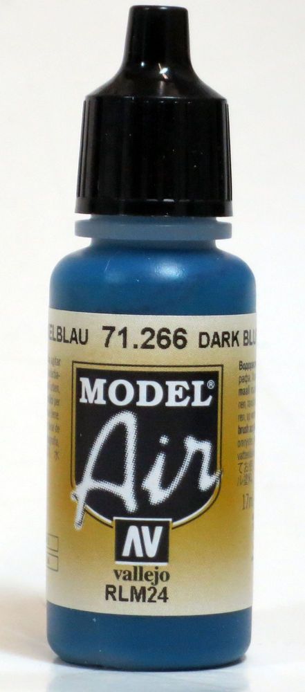 Vallejo Model Air - Dark Blue Rlm24 17ml Acrylic Paint (AV71266) - Good Games