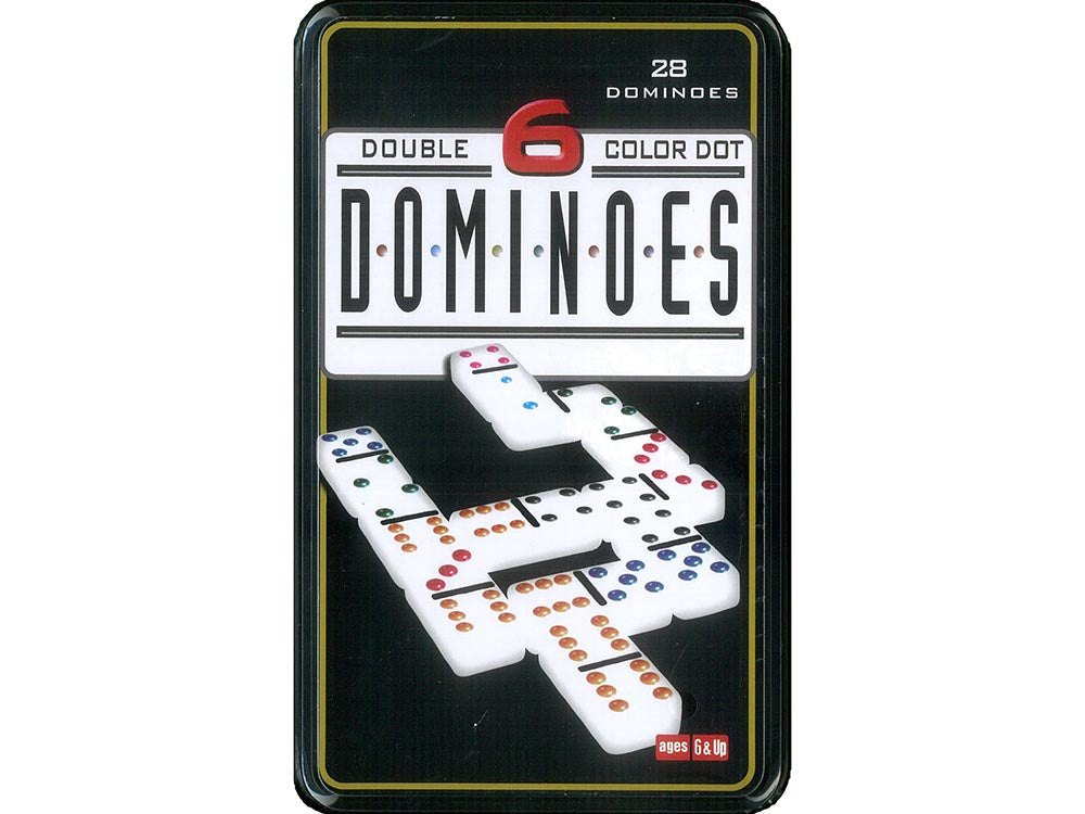 Dominoes: Double 6 Colour Tin - Good Games