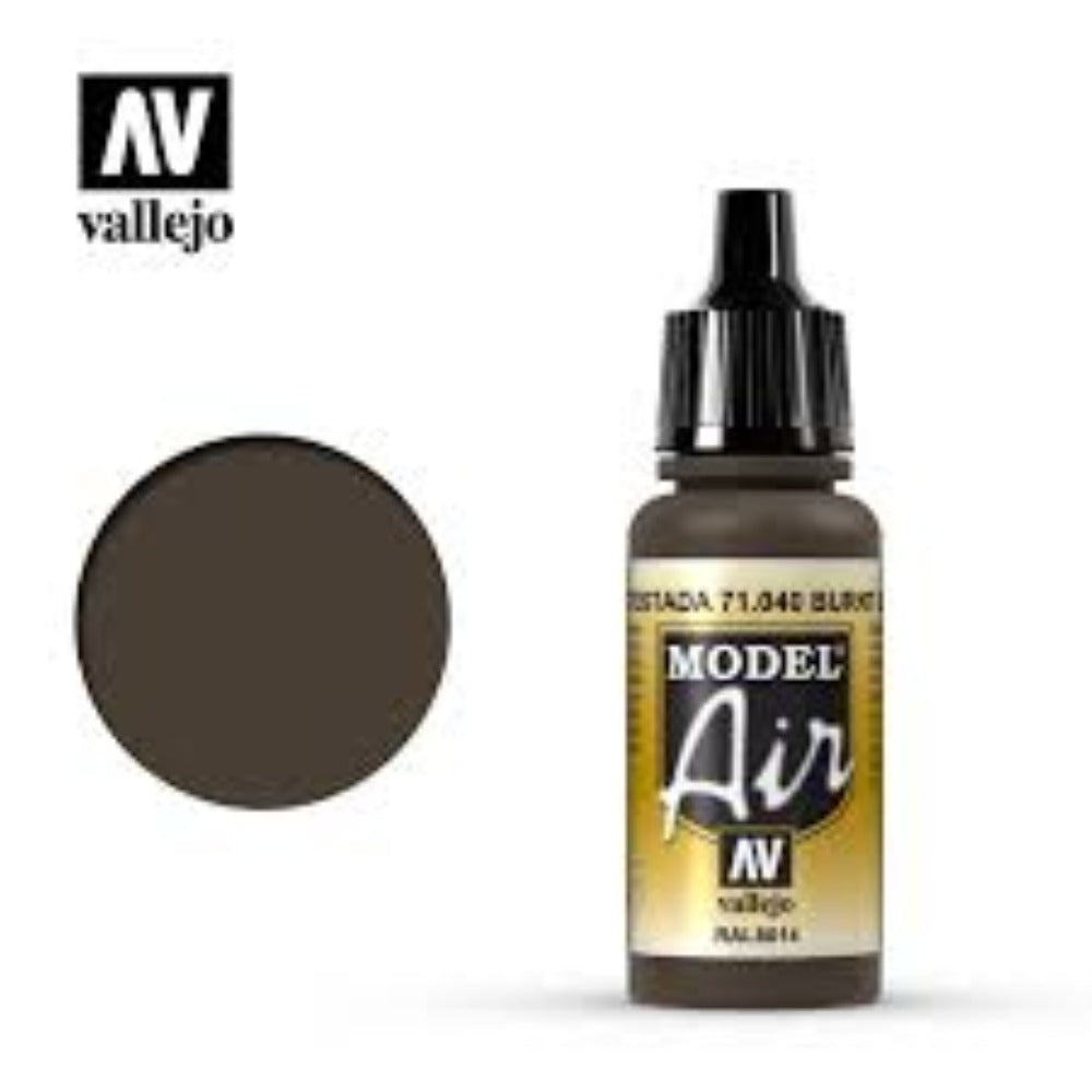 Vallejo Model Air - Burnt Umber 17ml Acrylic Paint (AV71040) - Good Games