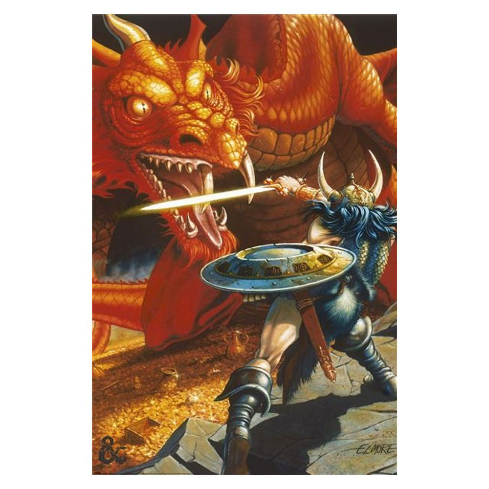 Dungeons And Dragons - Classic Red Dragon Poster - Good Games