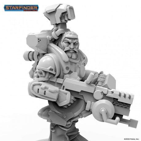 Starfinder Masterclass Miniatures: Dwarf Soldier - Good Games