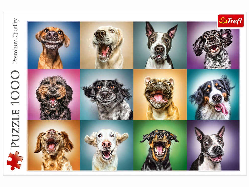 Trefl - Crazy Dog Portraits 1000 Piece Jigsaw - Good Games