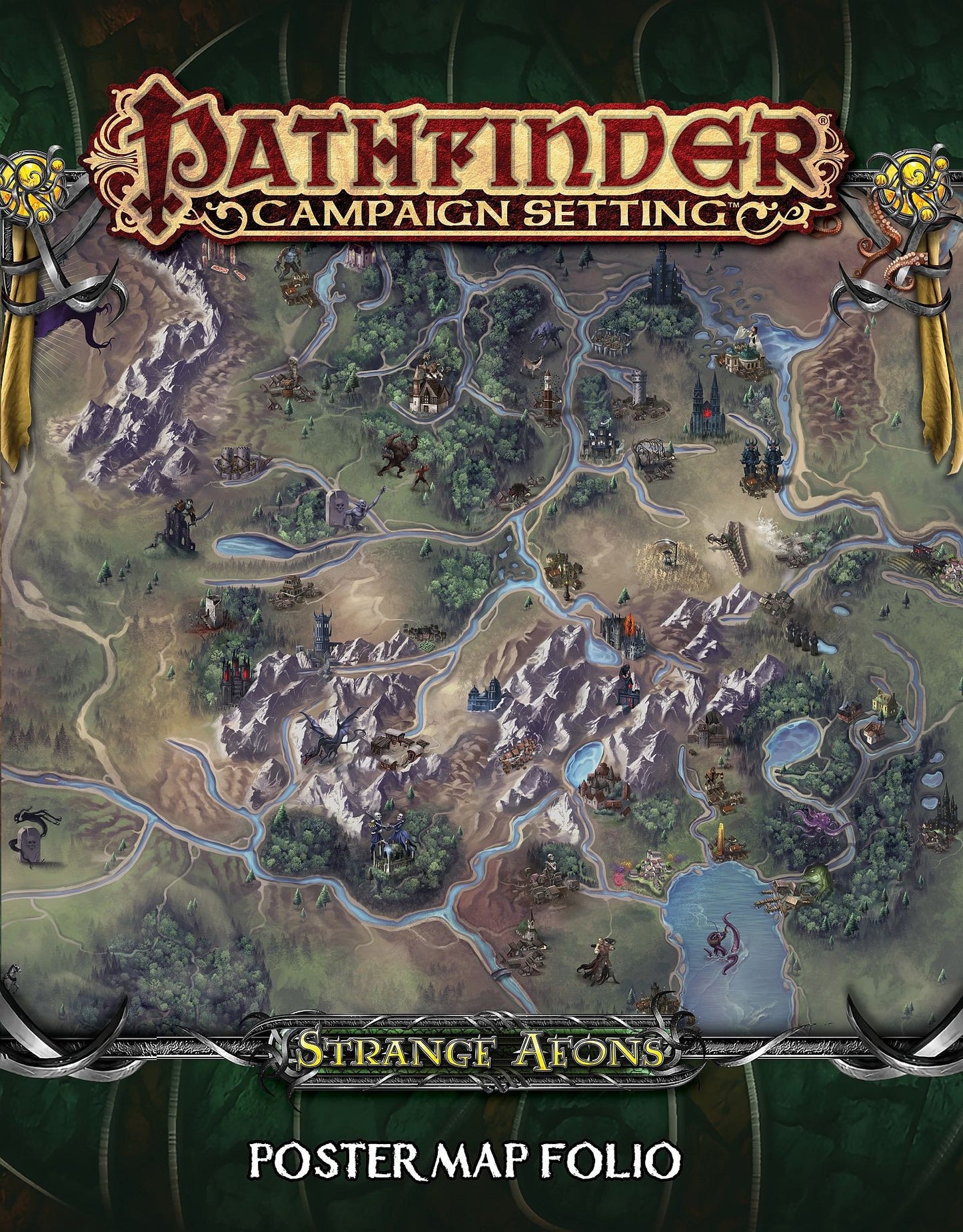 Pathfinder First Edition Campaign Setting Strange Aeons Poster Map Folio (Preorder) - Good Games