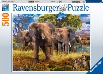 Ravensburger - Elephant Family - 500 Piece Jigsaw - Good Games