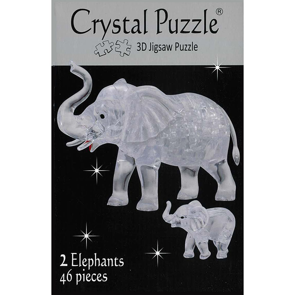 3D Elephant Pair Crystal Puzzle - Good Games