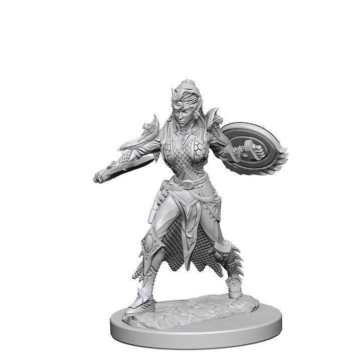 Pathfinder Deep Cuts Unpainted Miniatures Elf Female Fighter - Good Games