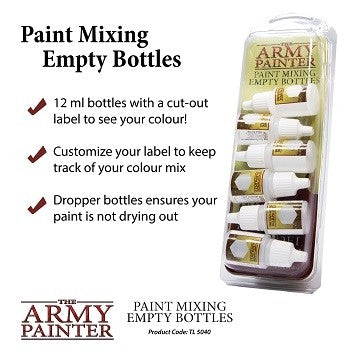 Army Painter - Paint Mixing Empty Bottles - Good Games