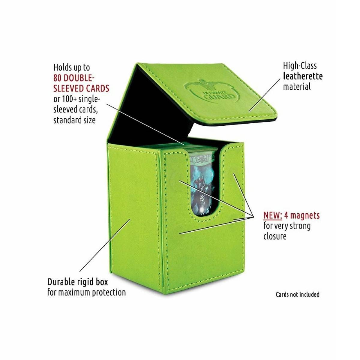 Ultimate Guard - Flip Deck Case 80+ Standard Size Green - Good Games