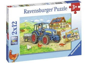 Ravensburger - Hard At Work - 2x24 Piece Jigsaw - Good Games