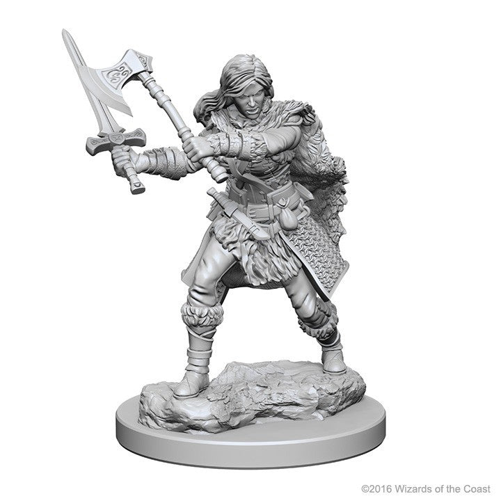Dungeons & Dragons - Nolzurs Marvelous Unpainted Miniatures Human Female Barbarian - Good Games