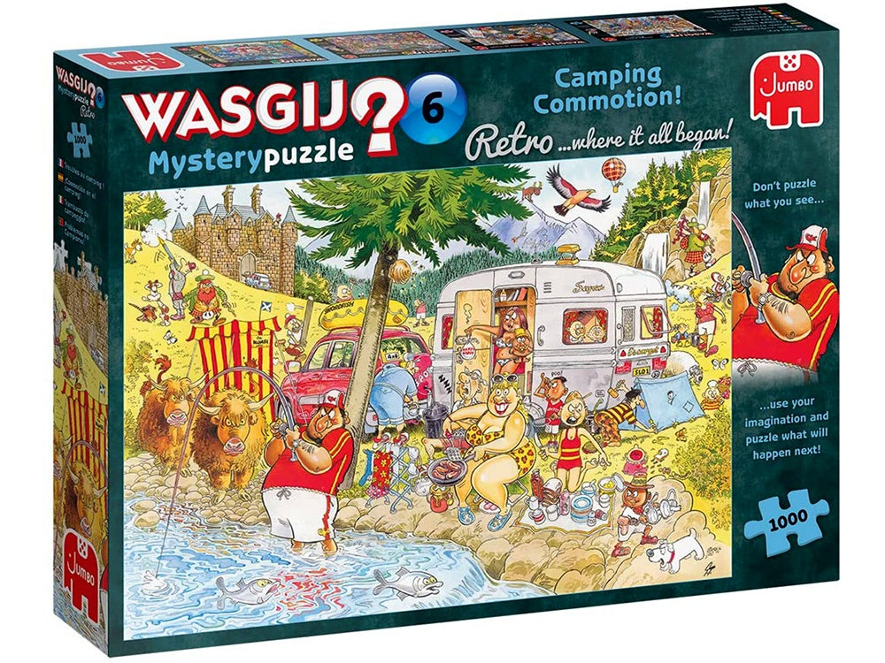 Wasgij? Retro Mystery 6 - Camping Commotion - 1000 Piece Jigsaw - Good Games
