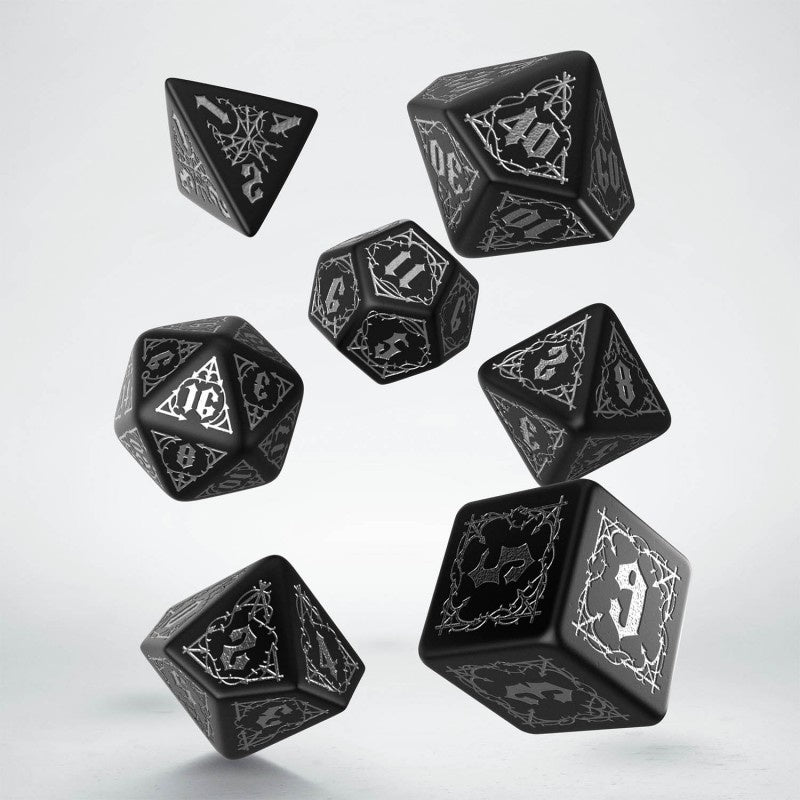 Q Workshop - Bloodsucker Black and Silver Dice Set - Good Games