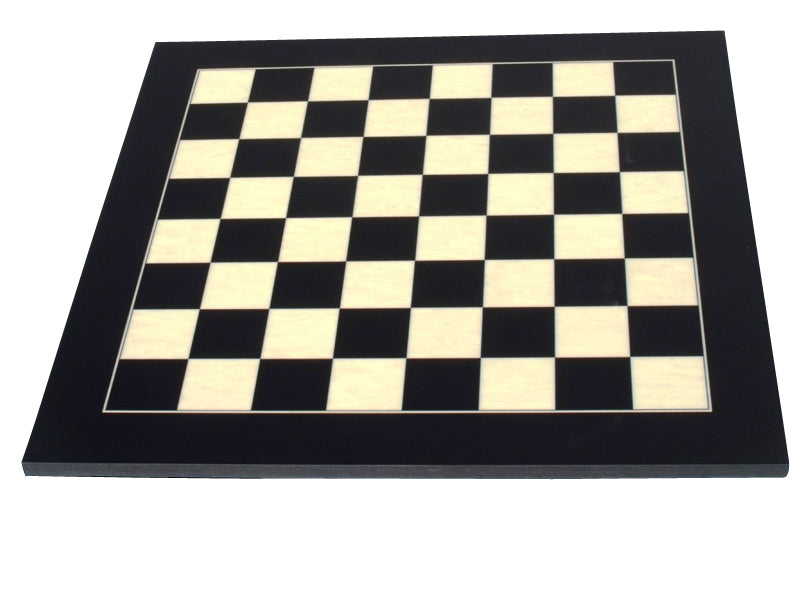 Dal Rossi 50cm Black/Erable Deluxe Chess Board - Board Only - Good Games
