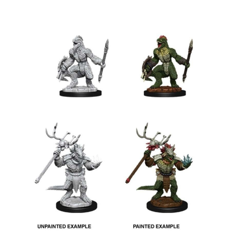 Dungeons & Dragons - Nolzurs Marvelous Unpainted Miniatures Lizardfolk & Lizardfolk Shaman - Good Games