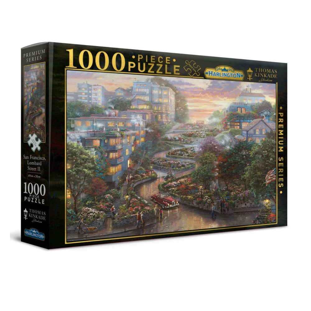 Harlington - Thomas Kinkade San Francisco Lombard Street II 1000 Piece Jigsaw - Good Games