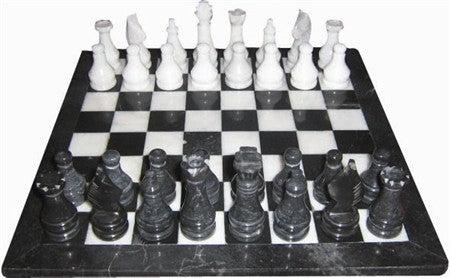 Onyx Chess Set 16 Black/White - Good Games