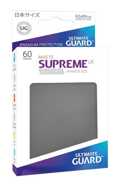 Ultimate Guard - Supreme UX Japanese Size Sleeves Matte Dark Grey (60) - Good Games
