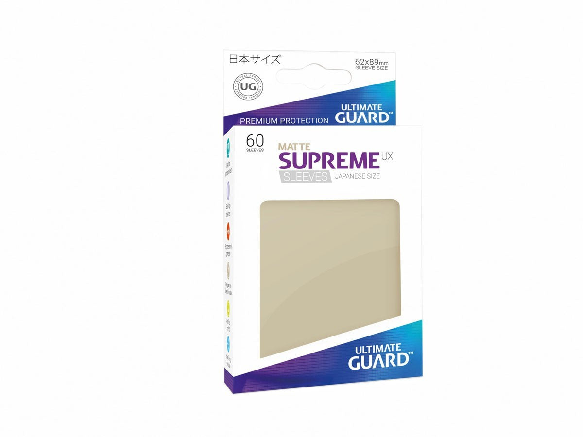 Ultimate Guard - Supreme UX Japanese Size Sleeves Matte Sand (60) - Good Games