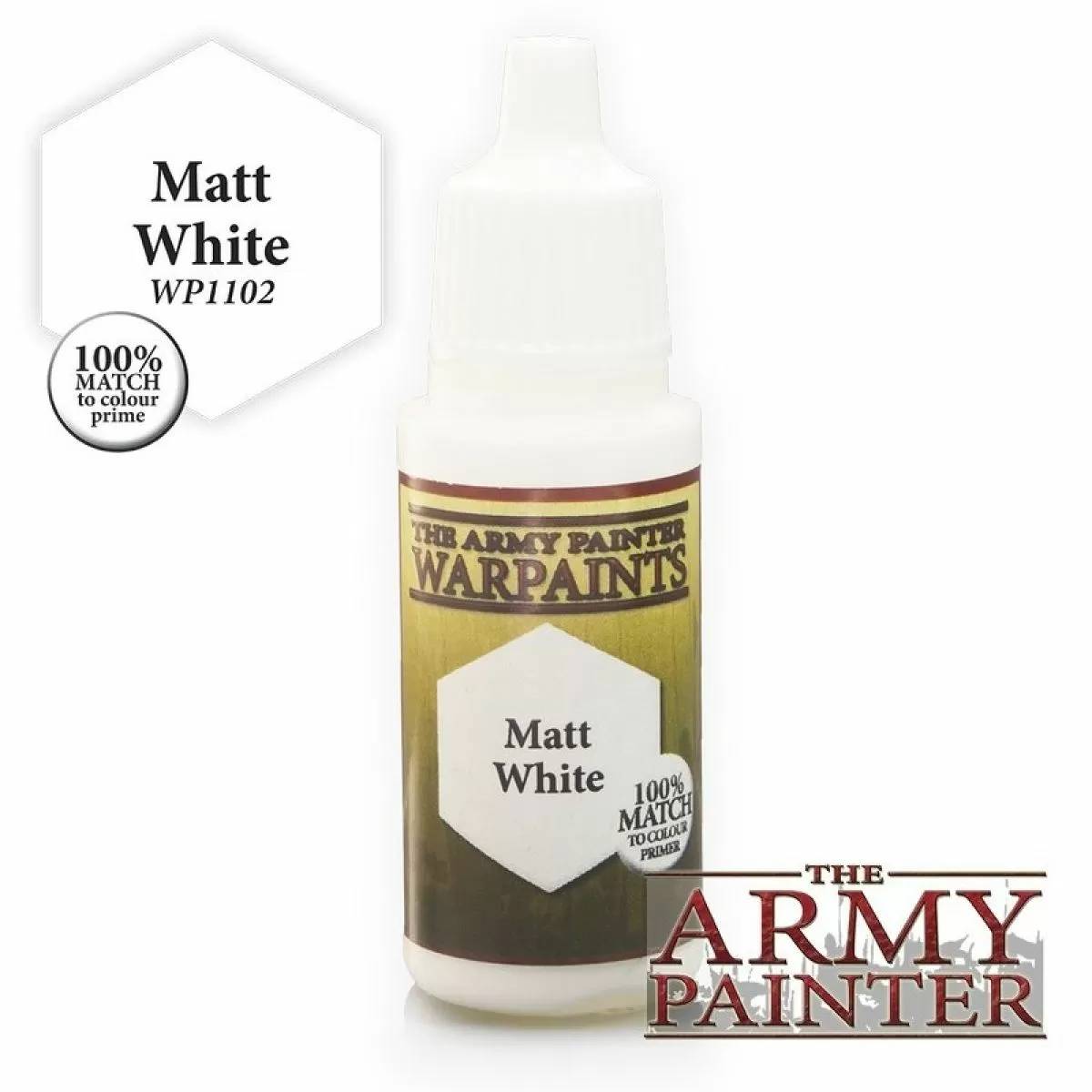 Army Painter Warpaints - Matt White Acrylic Paint 18ml - Good Games