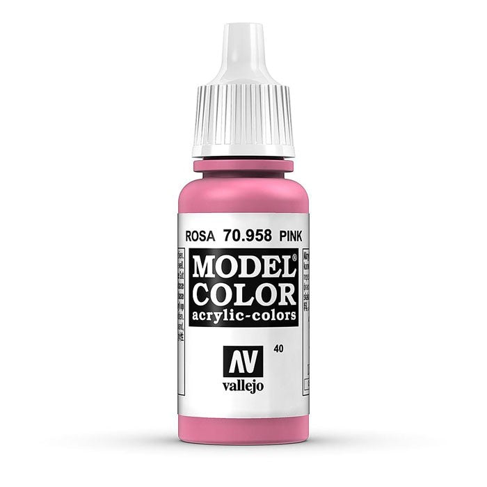 Vallejo Model Colour - Pink 17ml Acrylic Paint (AV70958) - Good Games