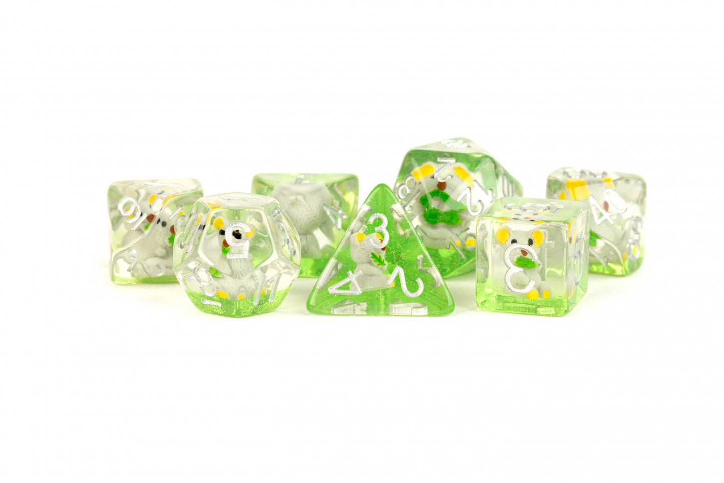 Metallic Dice Games - Resin 16mm Poly Dice Set - Koala Dice - Good Games